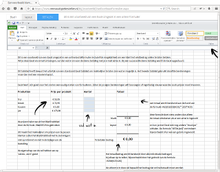 voorbeeld excel formulier